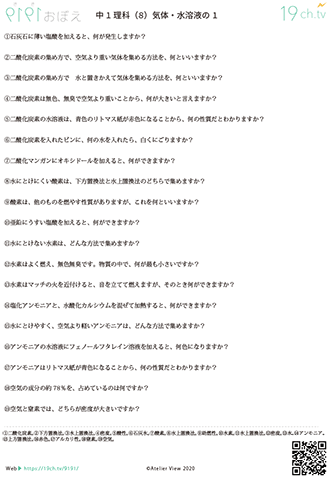中1理科(気体・水溶液の1)