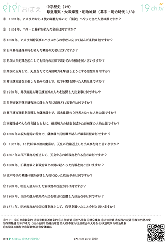 中学歴史(尊皇攘夷・大政奉還・明治維新)