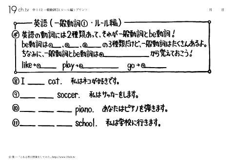 一般動詞①(ルール編)