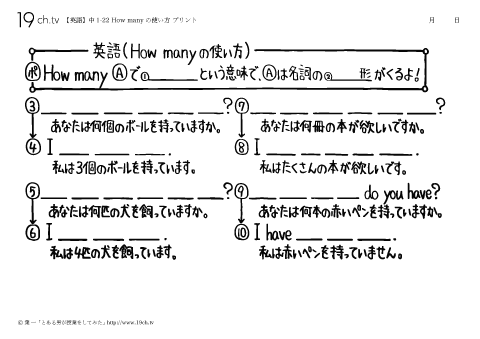 How manyの使い方