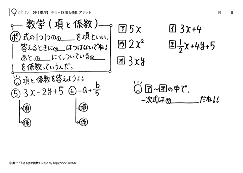 項と係数