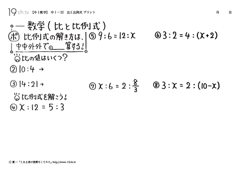 比と比例式