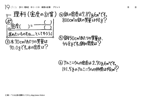 密度の計算