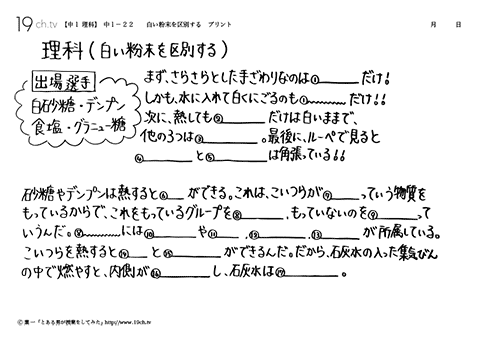 白い粉末を区別する