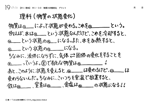 物質の状態変化