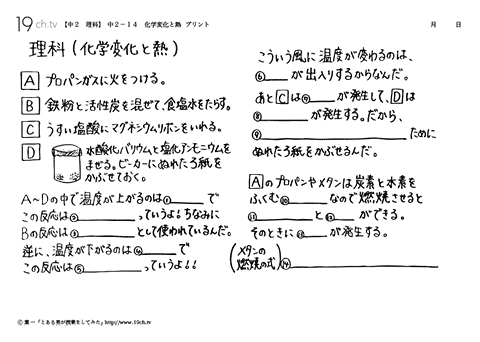 化学変化と熱