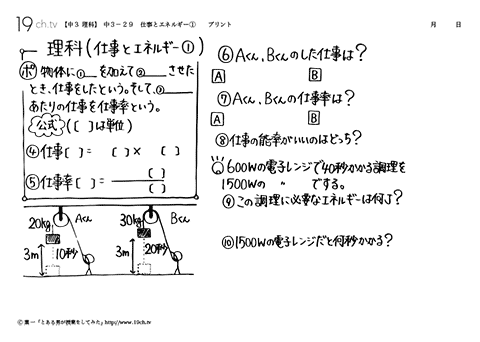 仕事とエネルギー①