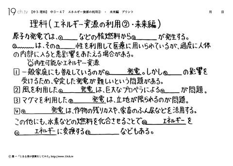 エネルギー資源の利用②・未来編