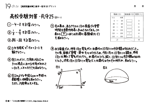 数学－死守25