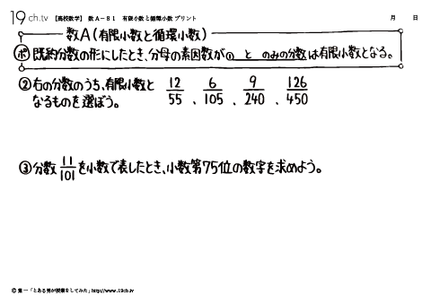 有限小数と循環小数