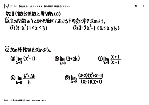 微分係数と導関数①