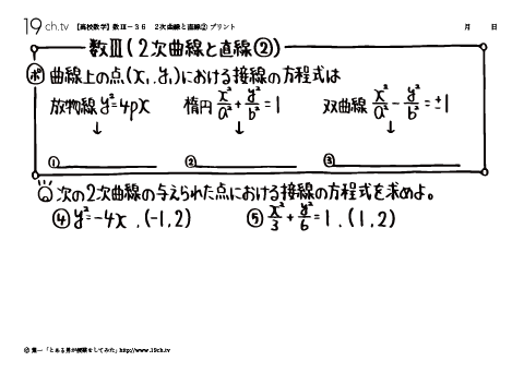 ２次曲線と直線②