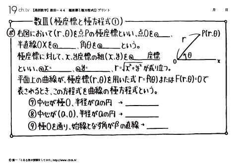 極座標と極方程式①