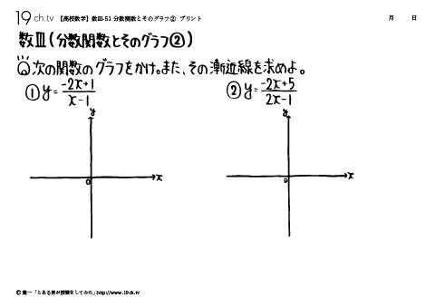 分数関数とそのグラフ②