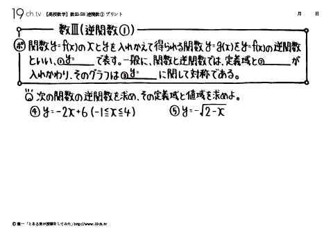 逆関数①