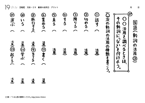 動詞の活用③