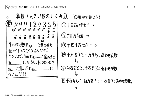 大きい数のしくみ①