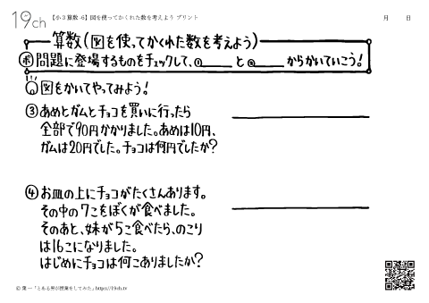 図を使ってかくれた数を考えよう