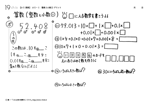 整数と小数①