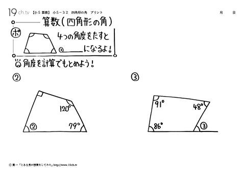 四角形の角
