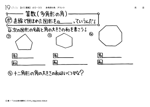 多角形の角
