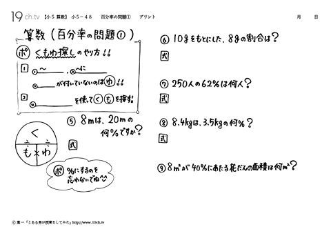 百分率の問題①