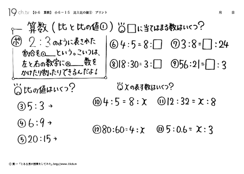 比と比の値①