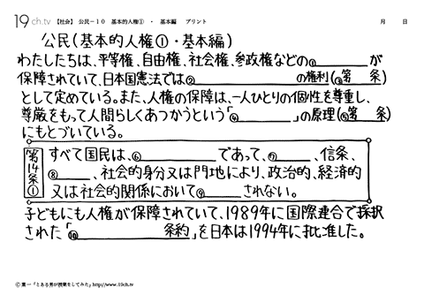 基本的人権①・基本編