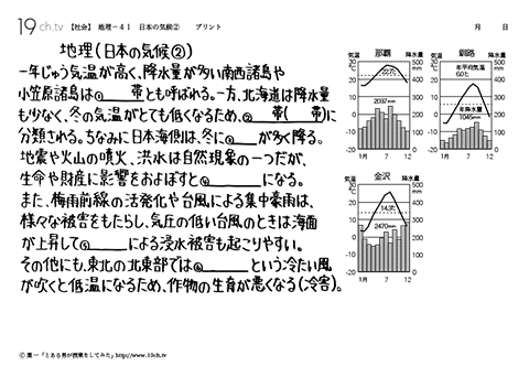 日本の気候②