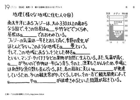 様々な地域に住む人々④