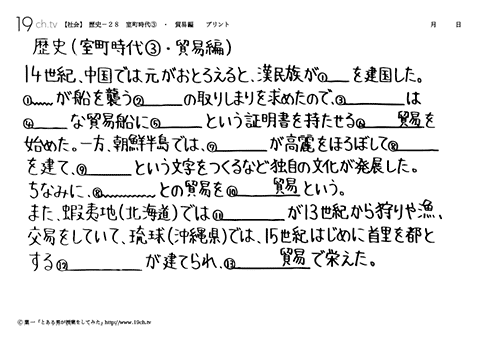 室町時代③・貿易編