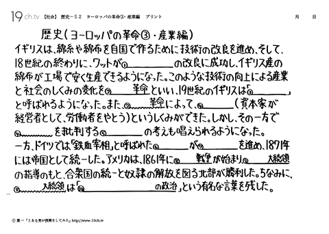ヨーロッパの革命③・産業編